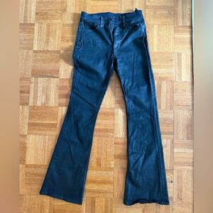 Hudson Jeans Barbara High Rise Coated Bootcut Jeans size 26 Noir Coate